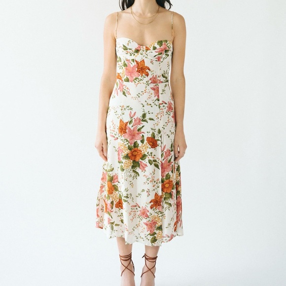 reformation juliette dress in tropique - Picture 2 of 9